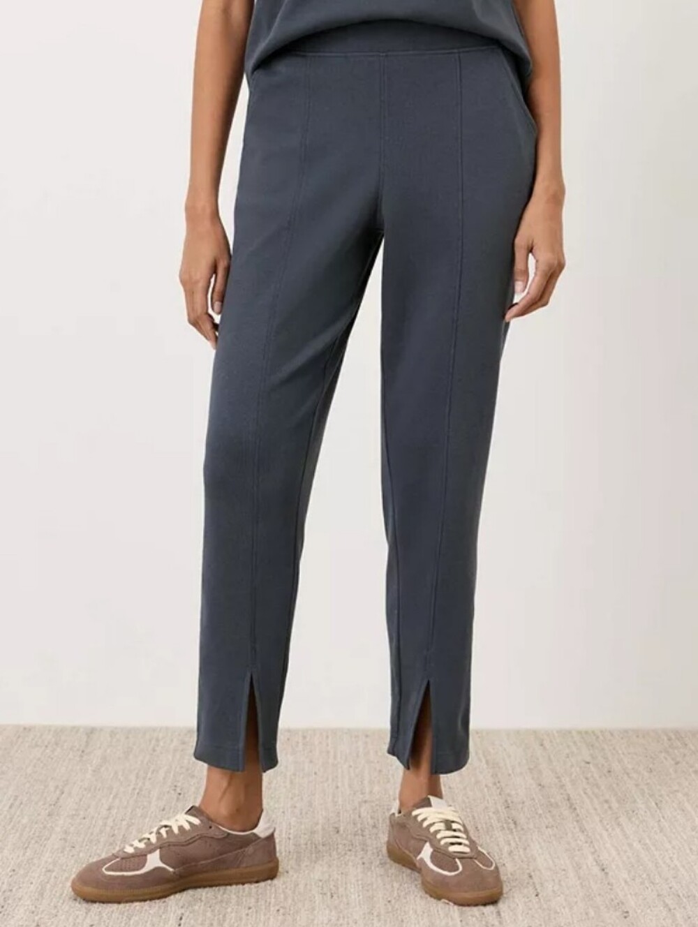 Pact Organic Cotton Airplane Tapered Leg Pant Steel Blue M Athleisire Cottage